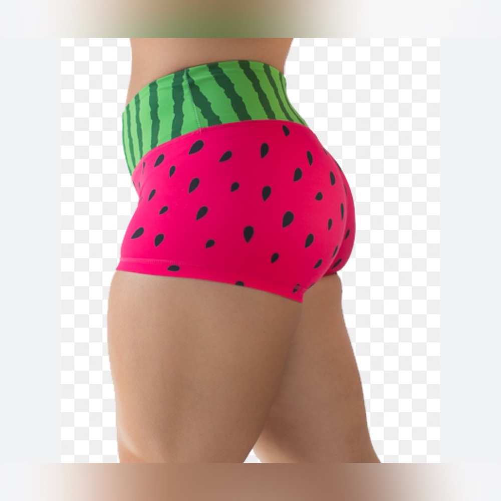 Feed Me Fight Me Watermelon Women's Shorts - Pink and Green